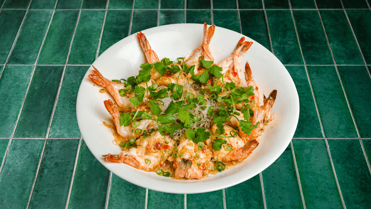 Garlic Prawns with Glass Noodles menu item